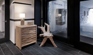 Design furniture at the rooms of the Morosani "Fiftyone" Hotel in Davos