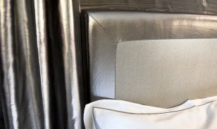 Bed detail of the deluxe room at "Fiftyone"