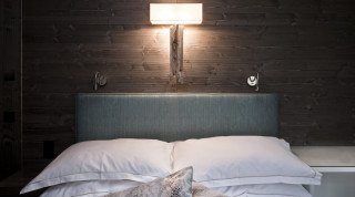 Double bed at the Morosani "Fiftyone" Hotel in Davos