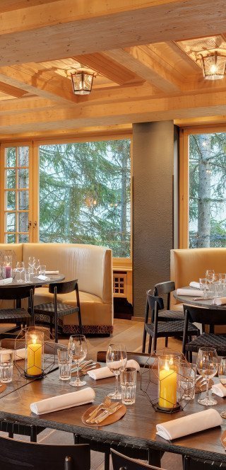 Davoserstube mit Blick in die Natur