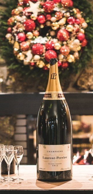 A bottle Champagne and glasses