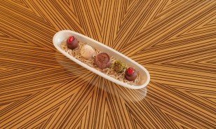 Food at the Restaurant "Damoro" in Davos