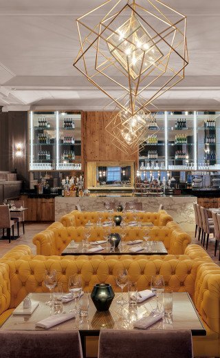 "Damoro" Italian restaurant of the Morosani Hotel in Davos