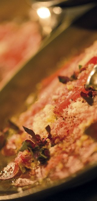 Pfannengericht im Pöstli Grill in Davos