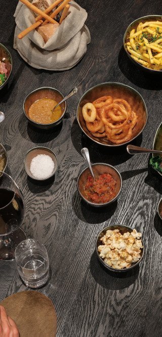 Diverse food at "Pöstli Grill" in Davos