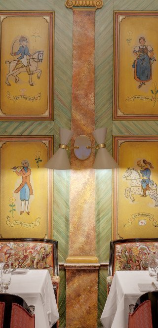 Traditional Pöstli Restaurant of the Morosani Hotel in Davos