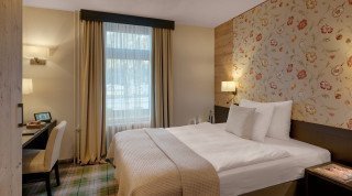 Room at the main building of the "Schweizerhof" in Davos