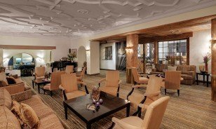 Lounge at the Morosani Hotel in Davos